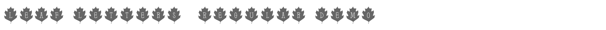 Leaf Letters LeafLetters-Regular Demo.otf font preview